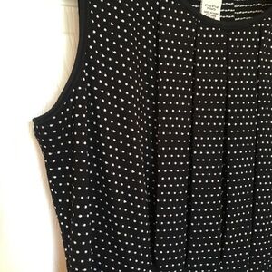 Max Studio Polka Dots Detailed Knit Top Black NWOT